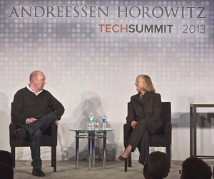 Marc Andreessen and Meg Whitman at a16z Tech Summit 2013